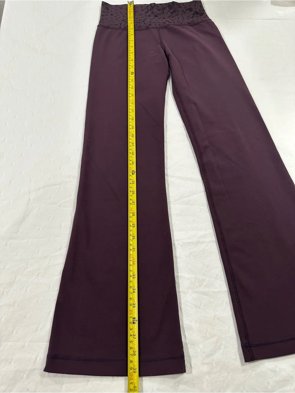 Lululemon Groove Pant II Roll Down Flare Yoga Pants Black Cherry Size 6 39